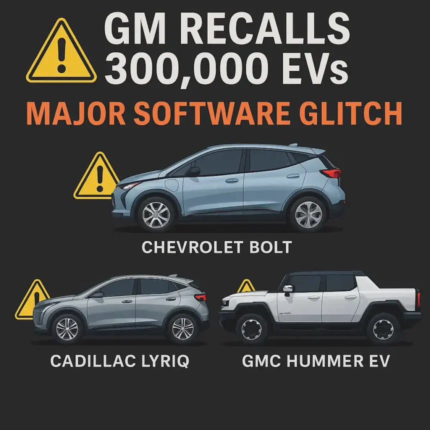 GM EV recall 2025 - software glitch forces 300,000 vehicle recall