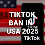 TikTok USA Ban 2025 news graphic